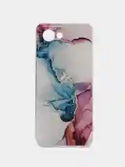 Ледяной силиконовый чехол на Realme C30 / Реалми С30 прозрачный, с рисунком, защита камеры