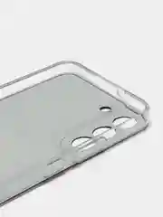 Тёмно-коричневый чехол на Samsung Galaxy S22 Plus / Самсунг S22 Plus прозрачный, с рисунком, защита камеры