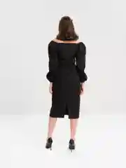 Черный платье женское вечернее  классическое черное