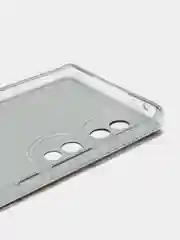 Бирюзовый силиконовый чехол на Honor 70 / Хонор 70 прозрачный, с рисунком, защита камеры