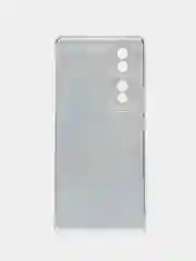 Голубой силиконовый чехол на Honor 70 / Хонор 70 прозрачный, с рисунком, защита камеры