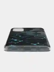 Бирюзовый чехол на Samsung Galaxy A71 4G / Самсунг А71 4G прозрачный, с рисунком, защита камеры