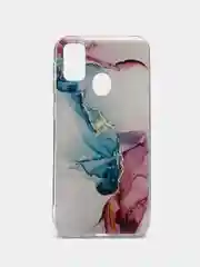 Ледяной силиконовый чехол на Samsung Galaxy M21/M30s / Самсунг М21/М30s с рисунком, защита камеры