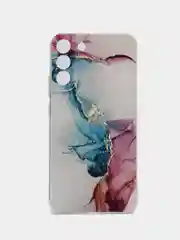 Ледяной чехол на Samsung Galaxy S22 Plus / Самсунг S22 Plus прозрачный, с рисунком, защита камеры