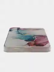Ледяной чехол на Samsung Galaxy S22 Plus / Самсунг S22 Plus прозрачный, с рисунком, защита камеры