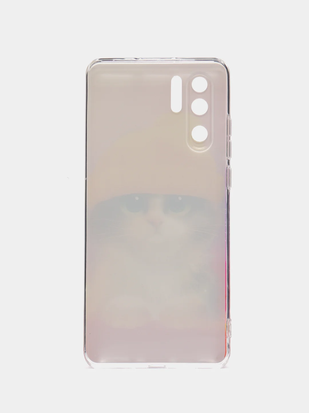 Желтый силиконовый чехол на Huawei P30 Pro / Хуавей P30 Pro прозрачный, с рисунком, защита камеры