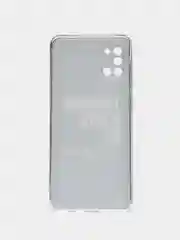 Тёмно-коричневый силиконовый чехол на Samsung Galaxy A31 / Самсунг А31 прозрачный с рисунком, защита камеры