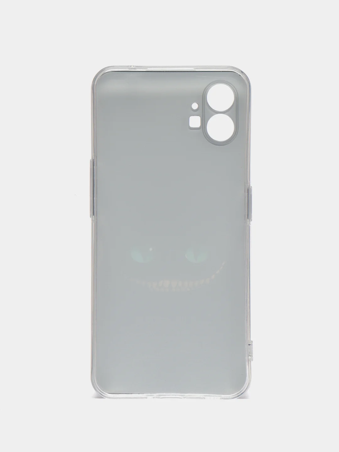 Черный силиконовый чехол на Nothing Phone 1 / Нотинг Фон 1 прозрачный, с рисунком, защита камеры