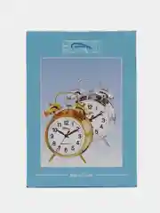 Серебряный будильник механический "Космос"