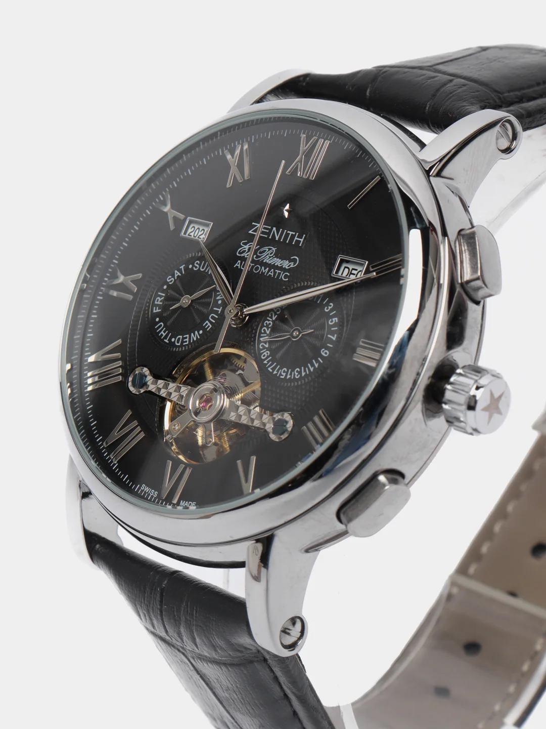 Черный часы мужские Zenith, механические