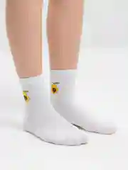 Белый носки женские, с авокадо