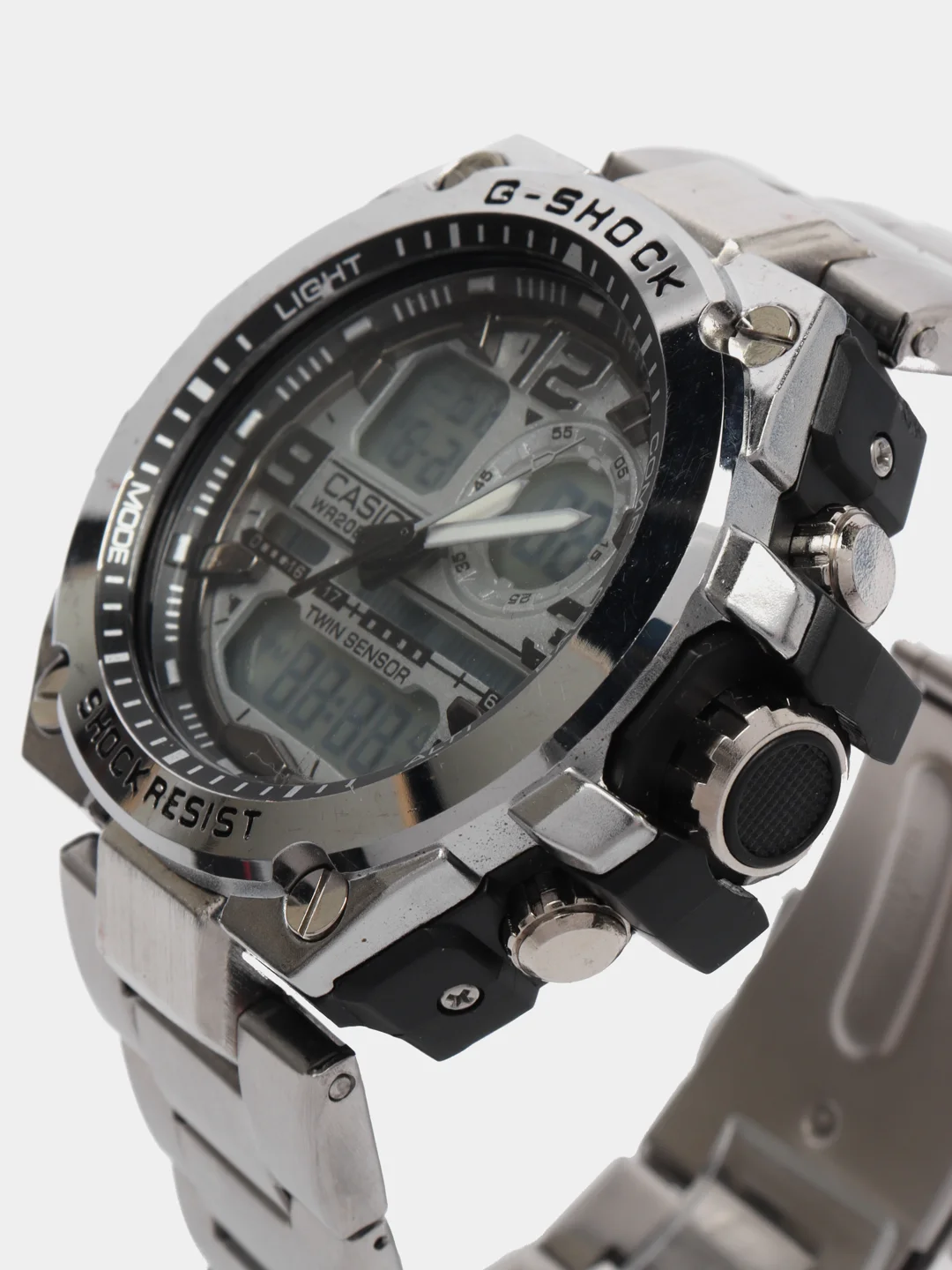 Серый меланж часы мужские G-Shock, стальные