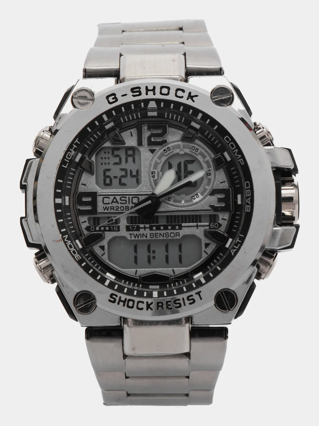 Серый меланж часы мужские G-Shock, стальные