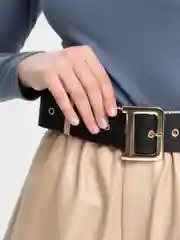 Бежевый шорты женские, из экокожи
