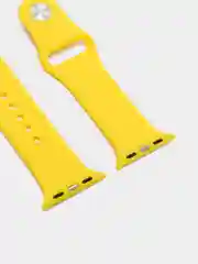 Желтый ремешок для Apple Watch 3, 4, 5, 6, SE, 7, 8, ultra, силиконовый