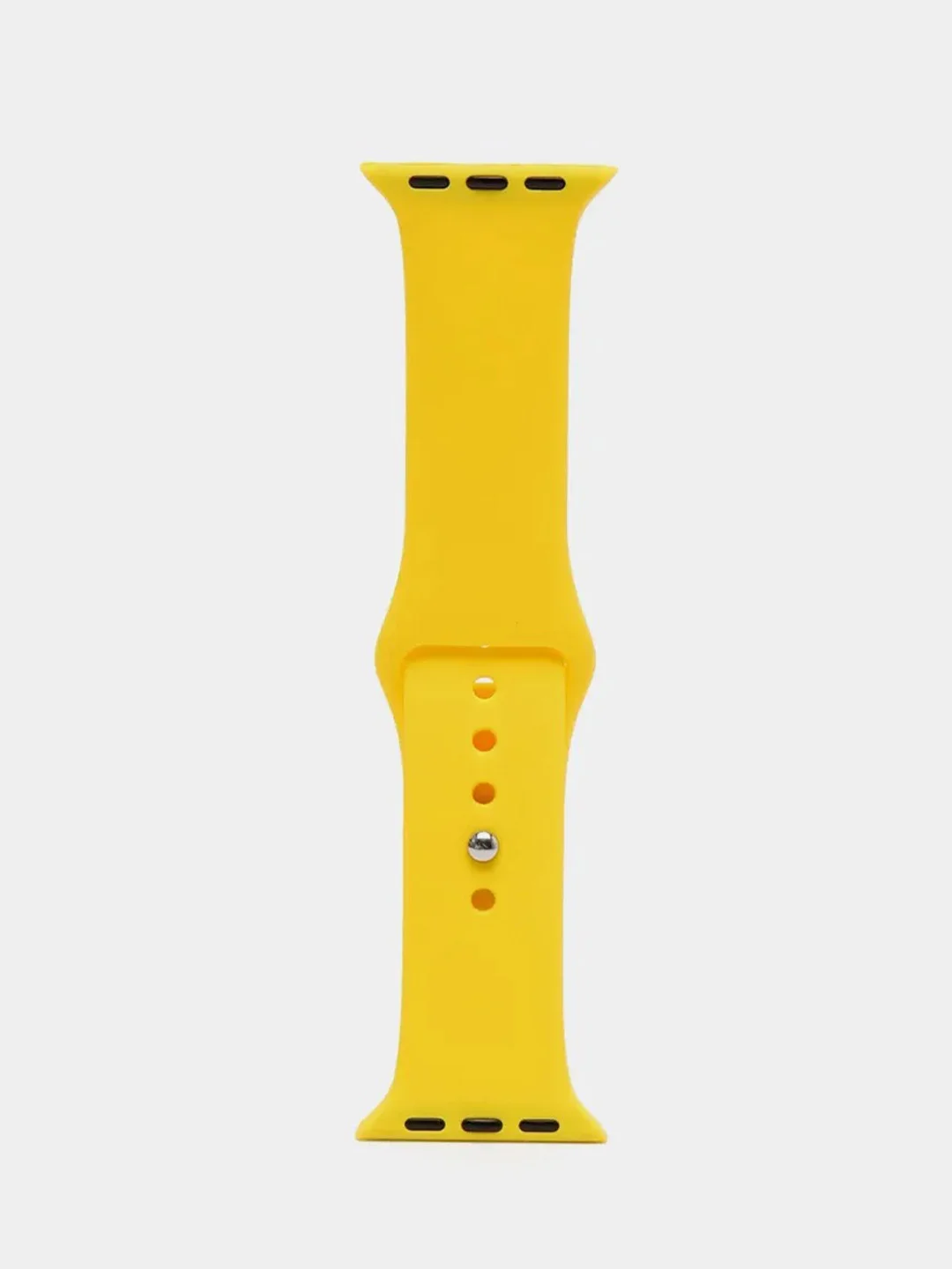 Желтый ремешок для Apple Watch 3, 4, 5, 6, SE, 7, 8, ultra, силиконовый
