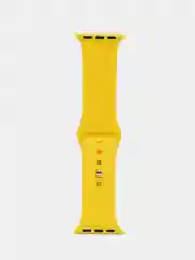 Желтый ремешок для Apple Watch 3, 4, 5, 6, SE, 7, 8, ultra, силиконовый