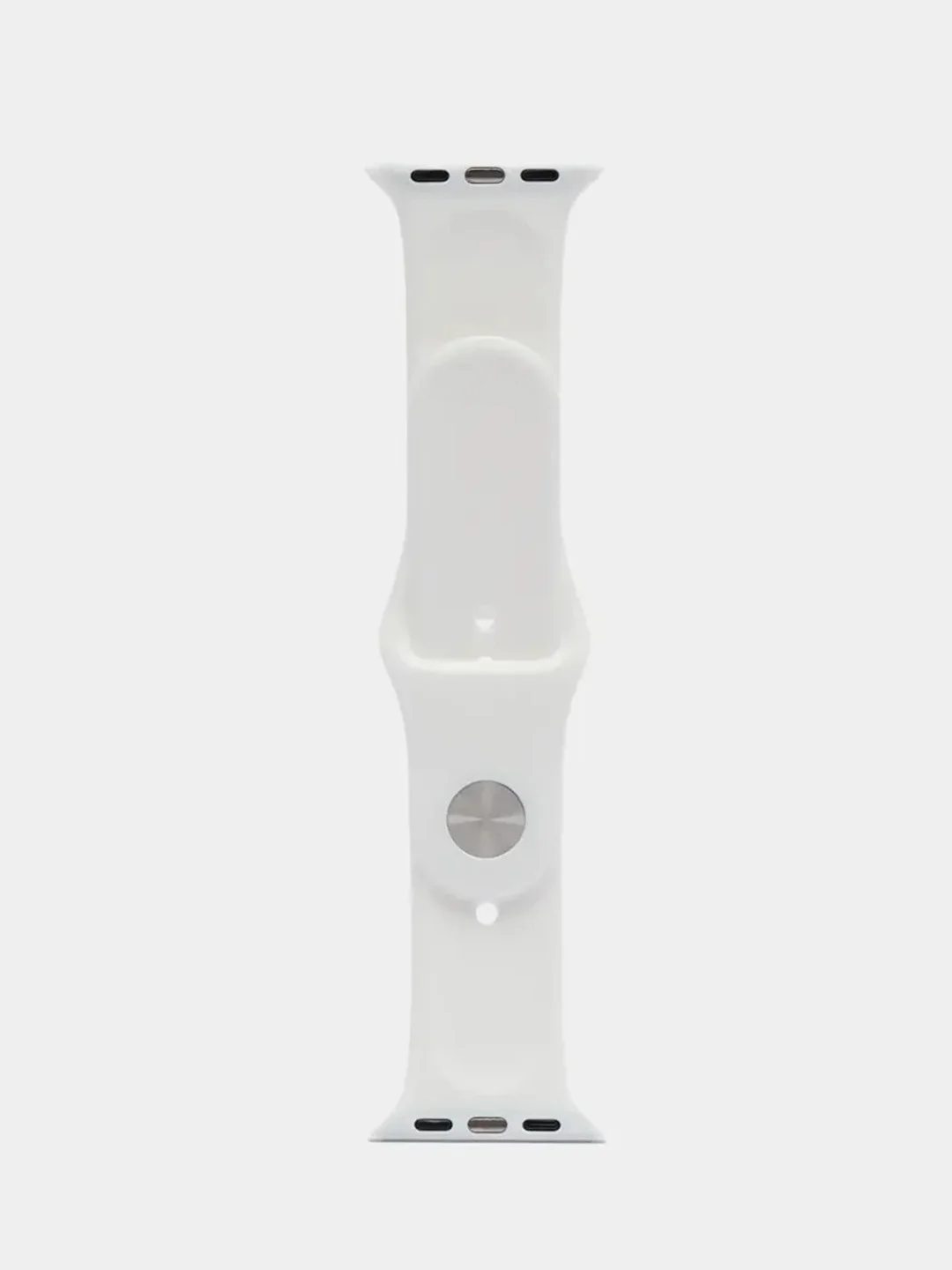 Белый ремешок для Apple Watch 3, 4, 5, 6, SE, 7, 8, ultra, силиконовый