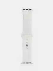 Белый ремешок для Apple Watch 3, 4, 5, 6, SE, 7, 8, ultra, силиконовый