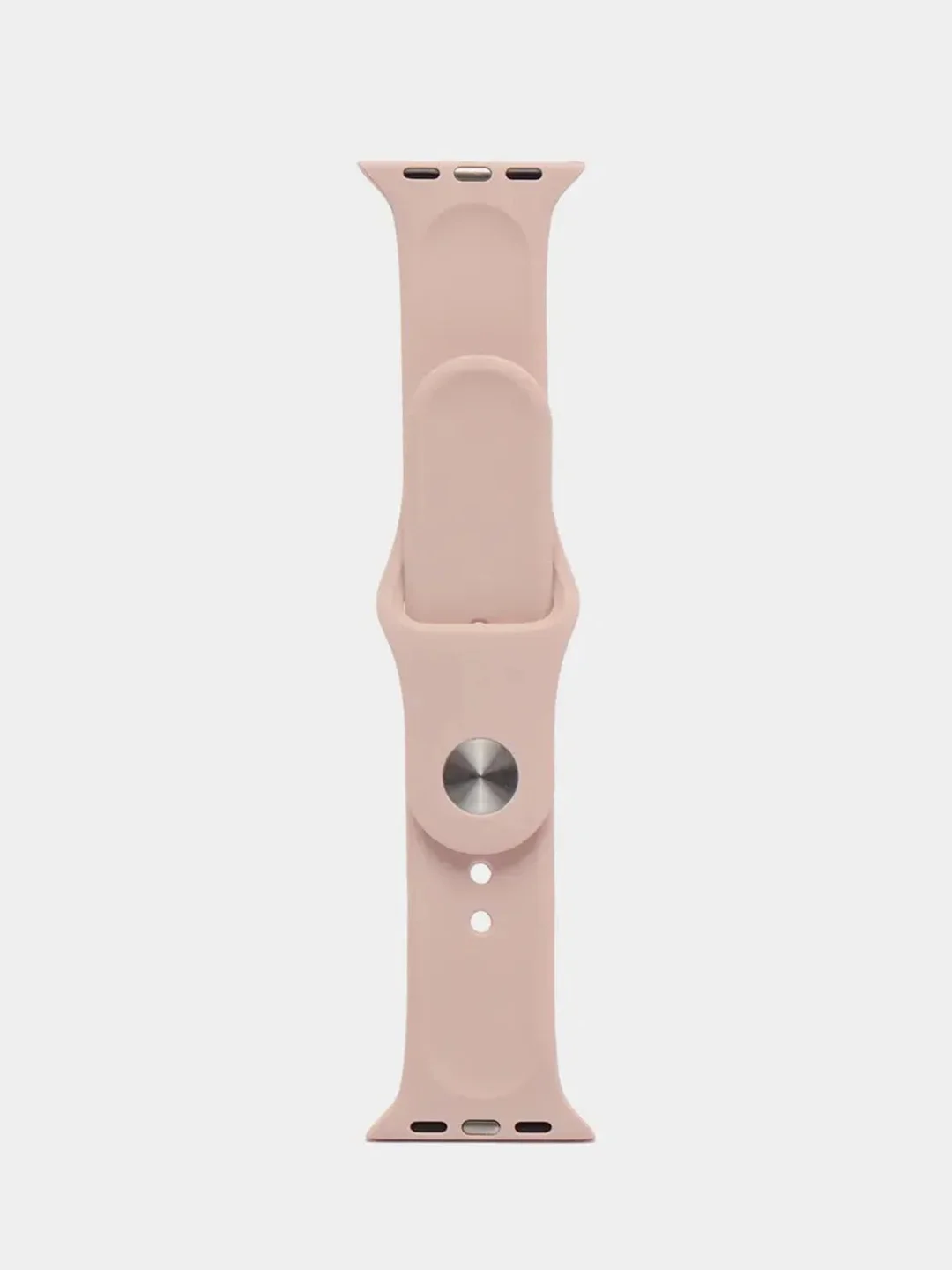 Пудровый ремешок для Apple Watch 3, 4, 5, 6, SE, 7, 8, ultra, силиконовый