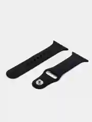 Черный ремешок для Apple Watch 3, 4, 5, 6, SE, 7, 8, ultra, силиконовый