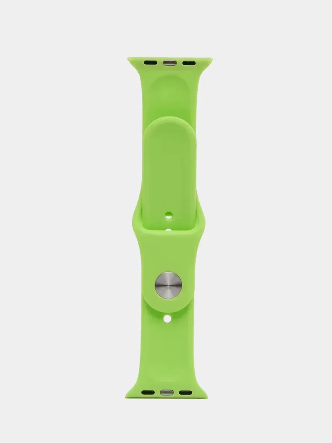 Салатовый ремешок для Apple Watch 3, 4, 5, 6, SE, 7, 8, ultra, силиконовый