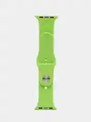 Салатовый ремешок для Apple Watch 3, 4, 5, 6, SE, 7, 8, ultra, силиконовый