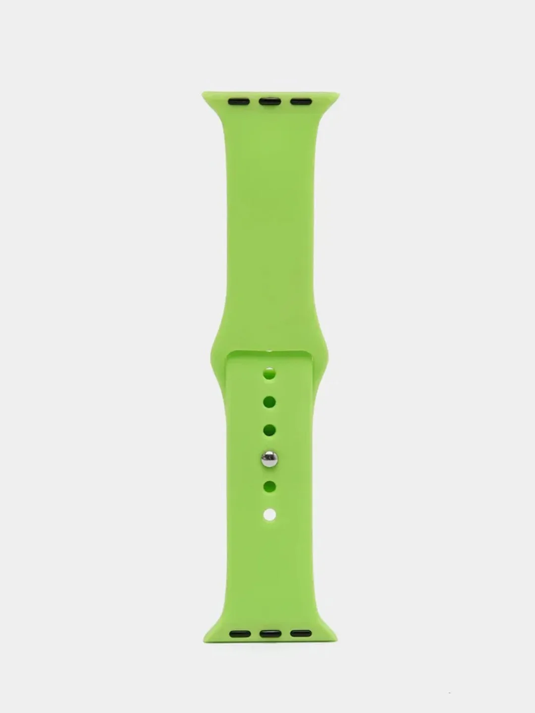 Салатовый ремешок для Apple Watch 3, 4, 5, 6, SE, 7, 8, ultra, силиконовый