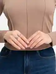 Алый парные кольца 2 штуки