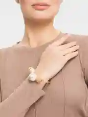 Золотой женский браслет на руку с жемчугом, вечерний браслет