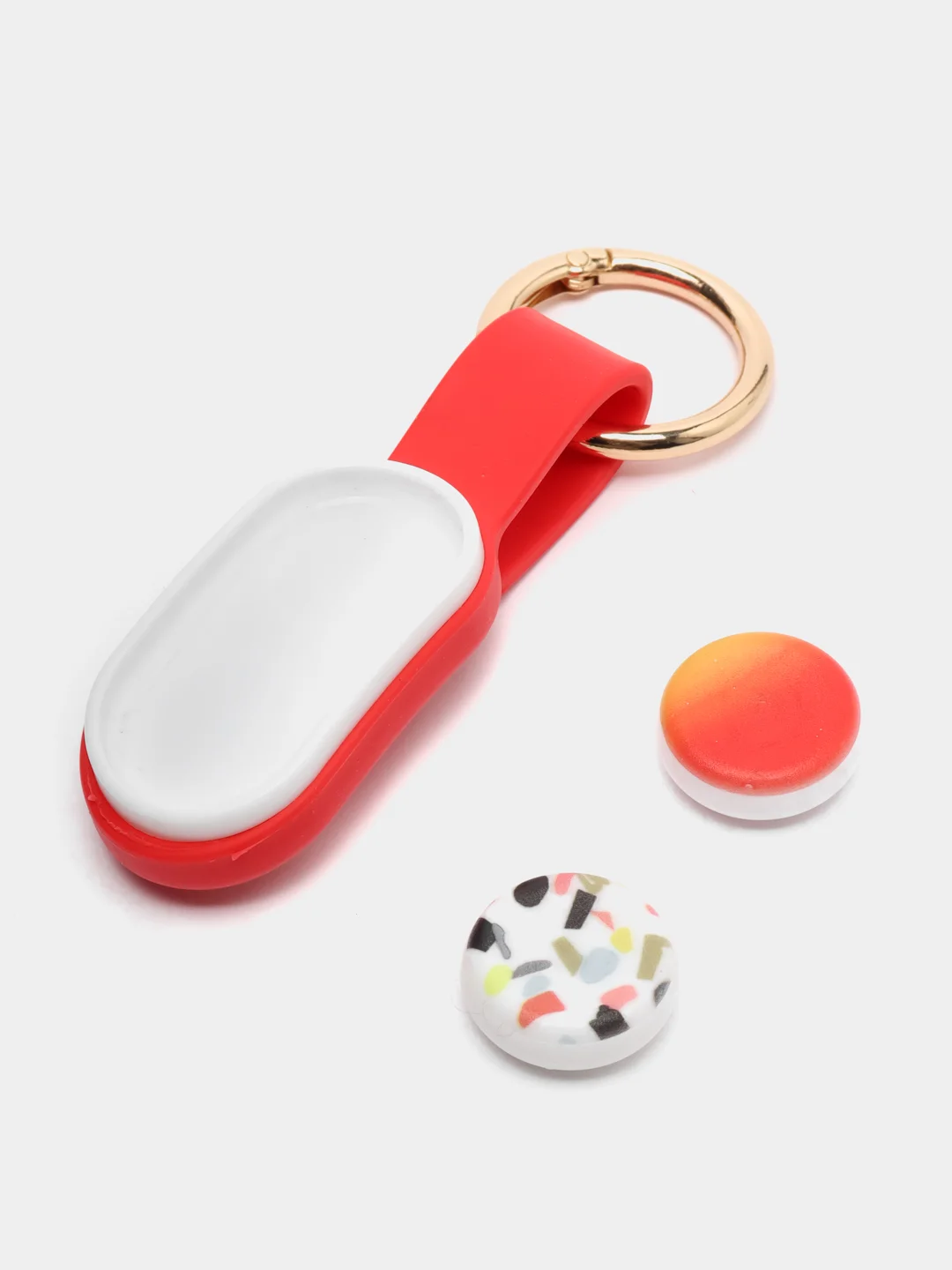 Красный игрушка-антистресс брелок Pop Puck, с магнитами