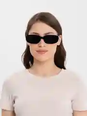 Черный женские солнцезащитные очки, прямоугольные