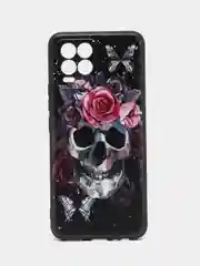 Тёмно-бордовый силиконовый чехол для Realme 8 4G/Realme 8 Pro (Реалми 8/8 Про), с принтом, с рисунком