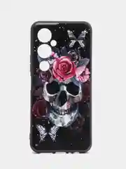 Тёмно-бордовый силиконовый чехол для Tecno Pova 4 Pro, с принтом, с рисунком (Техно Пова 4 Про)