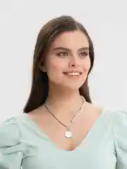 Серебряный цепочка женская на шею Crystal, с подвеской