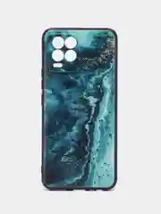 Тёмно-бирюзовый силиконовый чехол для Realme 8 4G/Realme 8 Pro (Реалми 8/8 Про), с принтом, с рисунком