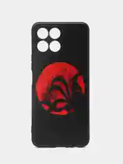 Синий меланж силиконовый чехол для Honor X8 4G, с принтом, с рисунком (Хонор Х8 4 Джи)