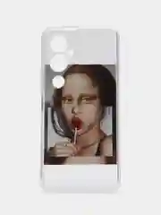 Багровый силиконовый чехол для Tecno Pova 4 Pro, с принтом, с рисунком (Техно Пова 4 Про)