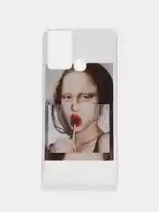 Багровый чехол для Infinix Smart 6/Smart 6Plus с принтом, с рисунком (Инфиникс Смарт 6)