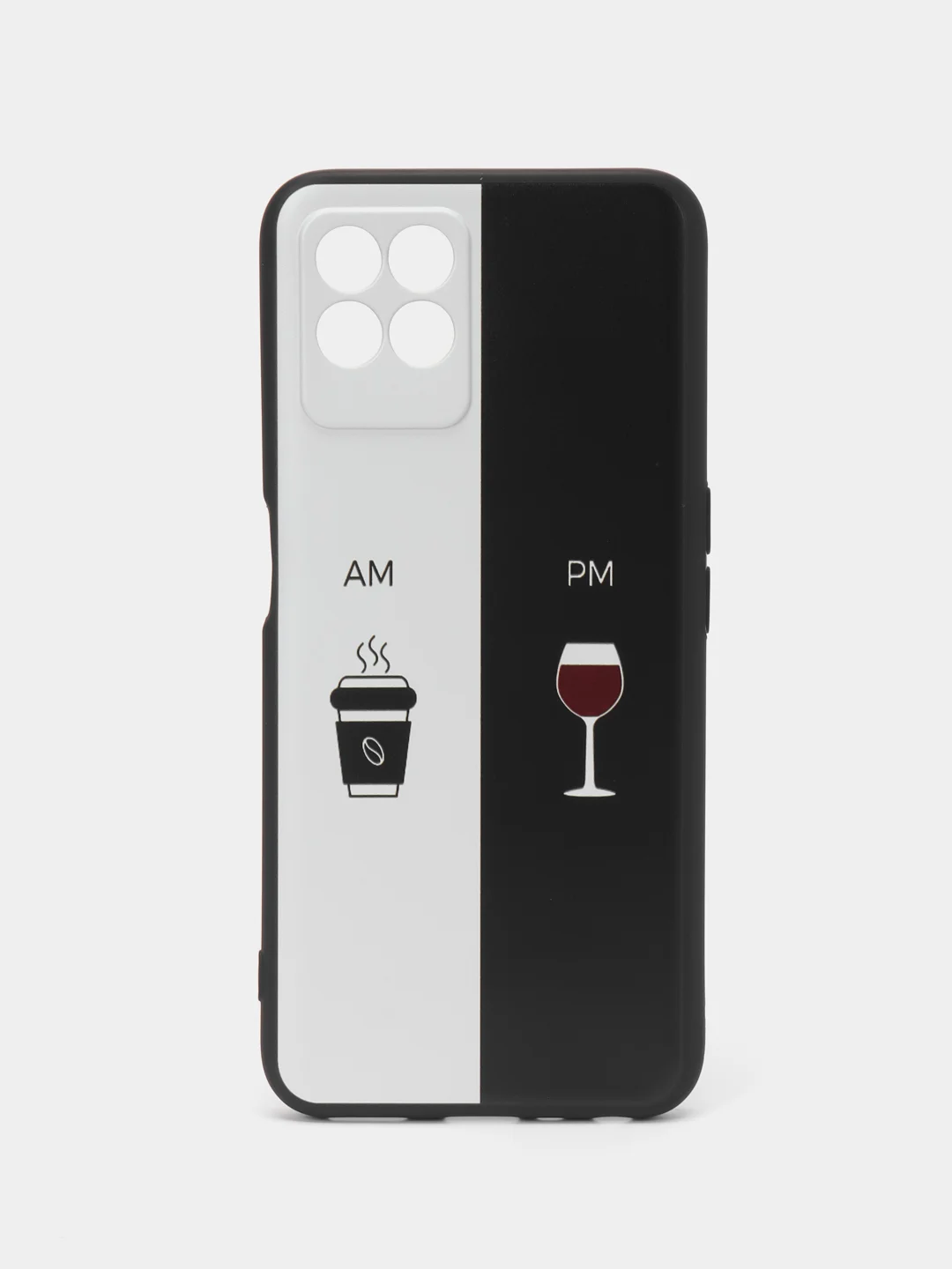 Бирюзовый силиконовый чехол для Realme 8i / Narzo 50, с принтом, Реалми 8 ай / Нарзо 50)