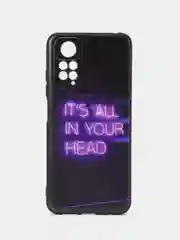 Серый силиконовый чехол для Xiaomi Redmi Note 11 4G / 11S 4G / 11S NFC 4G, с принтом