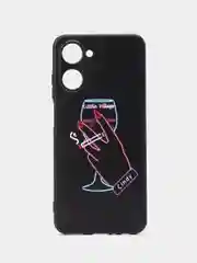 Голубой силиконовый чехол для Realme 10 4G, с принтом, с рисунком (Реалми 10 4г)