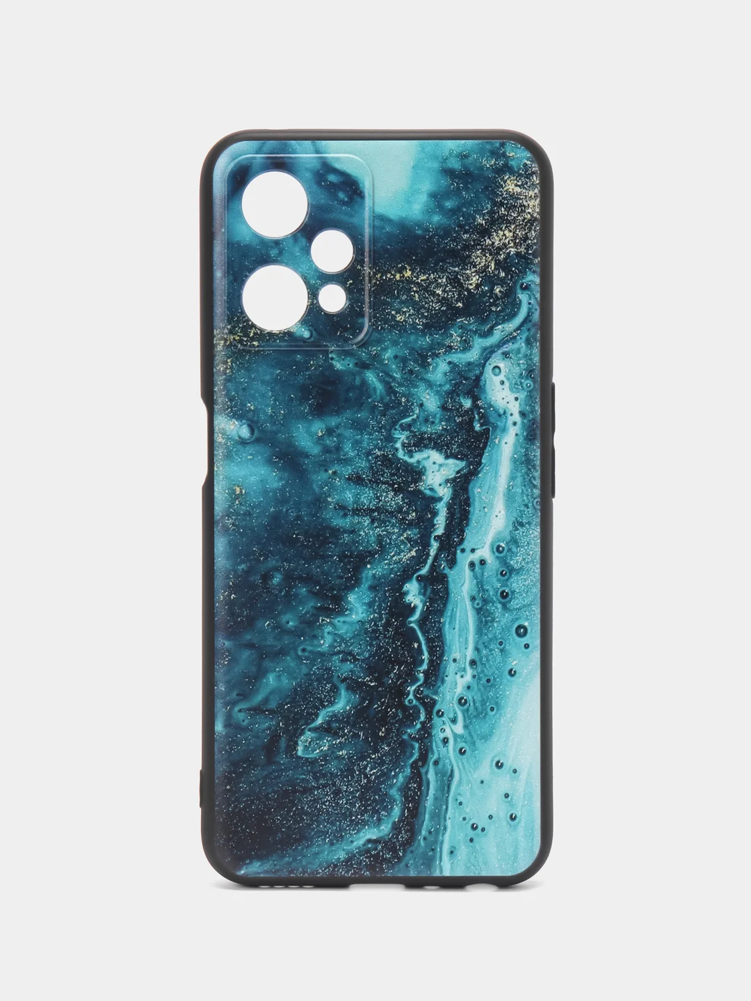 Тёмно-бирюзовый силиконовый чехол для Realme 9 PRO / Realme 9 5G, с принтом, с рисунком (Реалми 9 про)