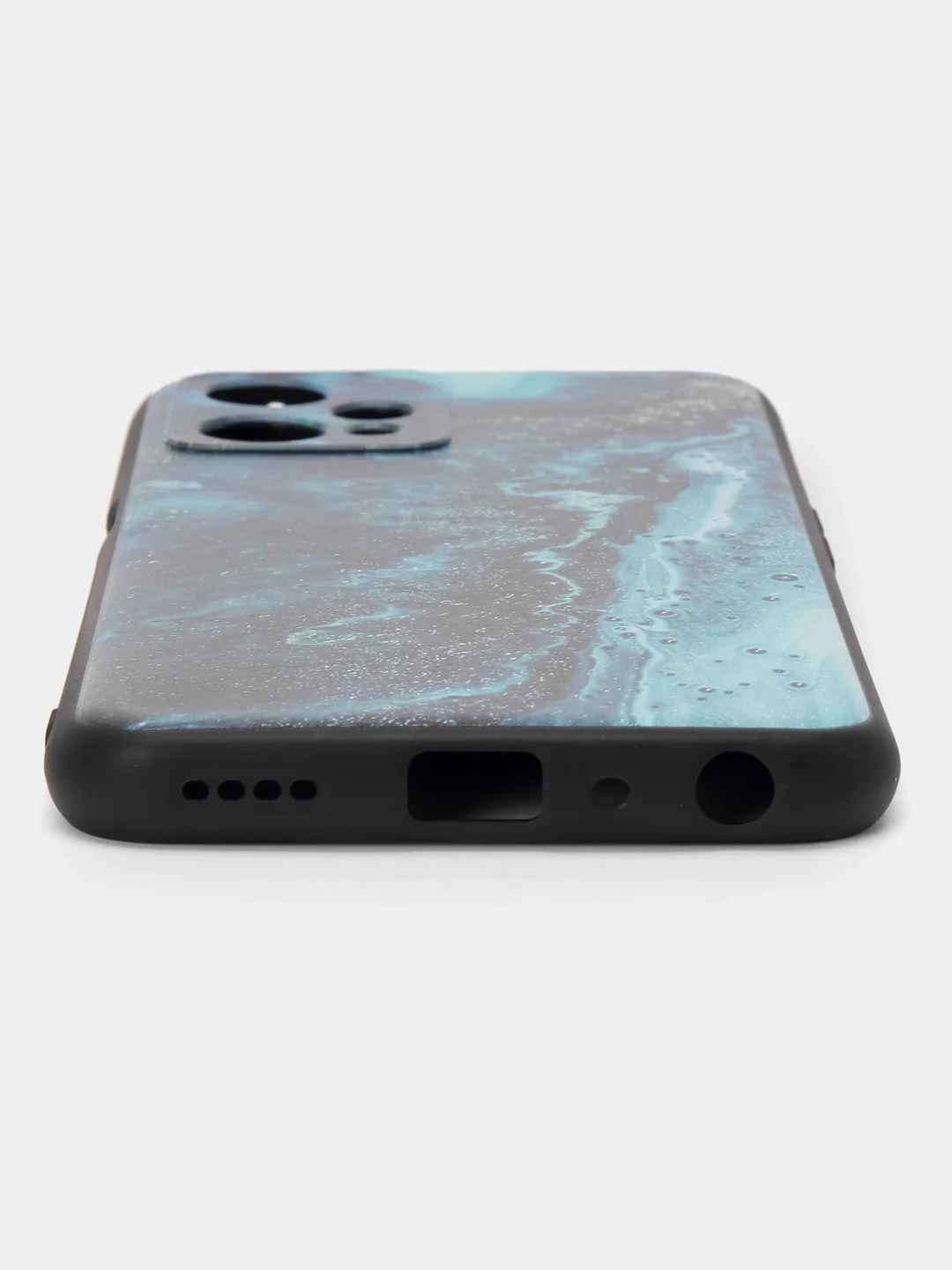 Тёмно-бирюзовый силиконовый чехол для Realme 9 PRO / Realme 9 5G, с принтом, с рисунком (Реалми 9 про)