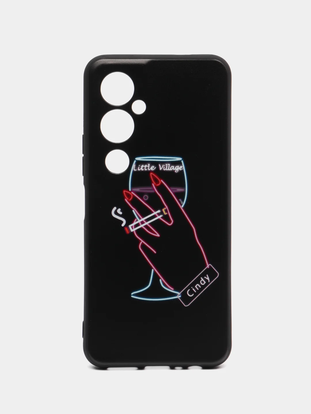 Голубой силиконовый чехол для Tecno Pova 4 Pro, с принтом, с рисунком (Техно Пова 4 Про)