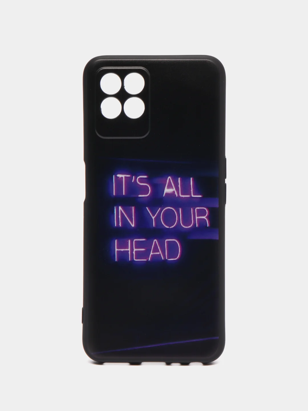 Серый силиконовый чехол для Realme 8i / Narzo 50, с принтом, Реалми 8 ай / Нарзо 50)