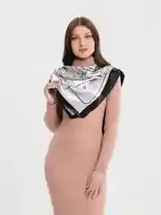 Белый женский шелковый платок