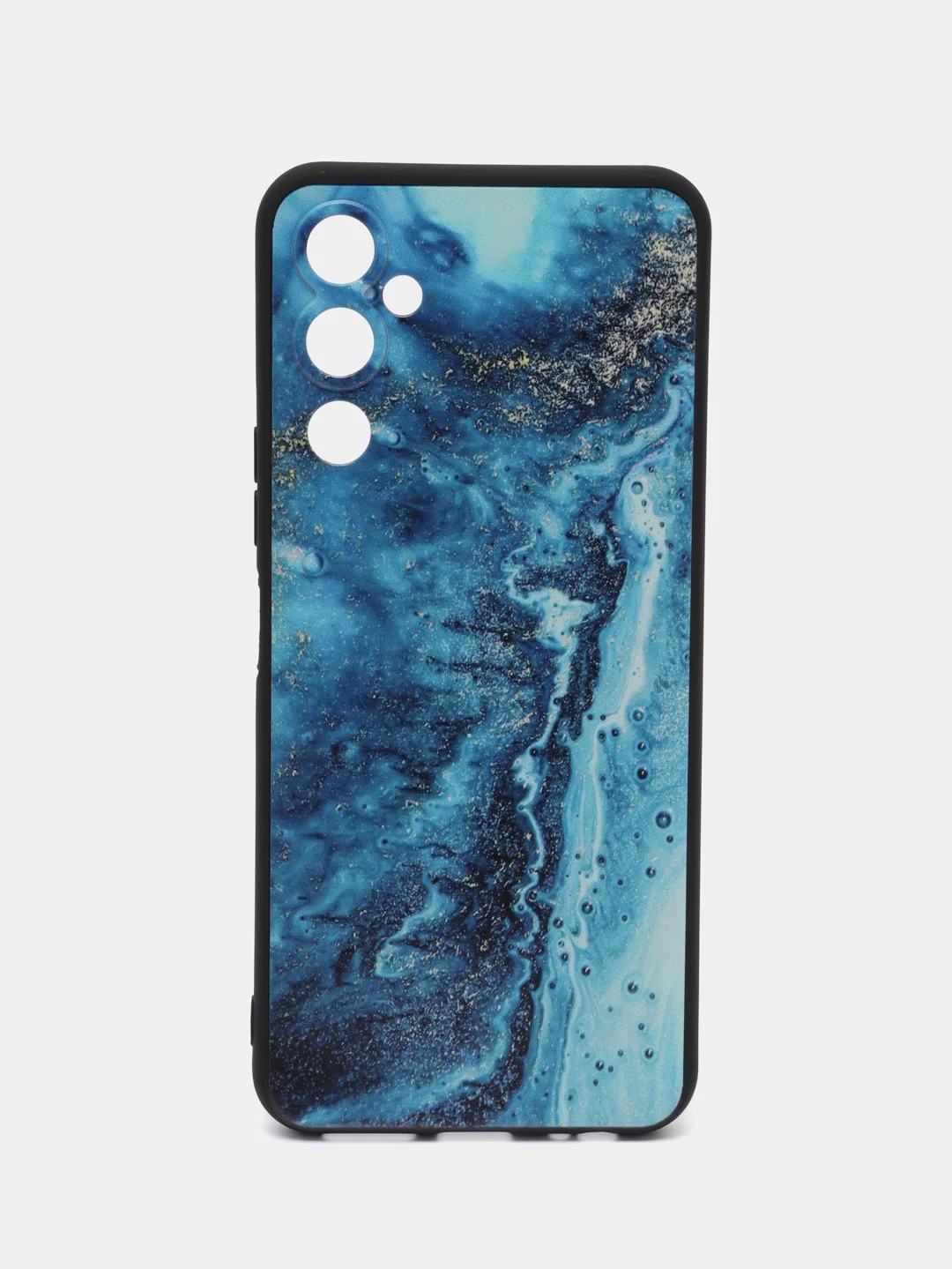 Тёмно-бирюзовый силиконовый чехол для Tecno Pova 4, с принтом, с рисунком (Техно Пова 4)