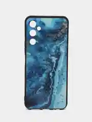 Тёмно-бирюзовый силиконовый чехол для Tecno Pova 4, с принтом, с рисунком (Техно Пова 4)