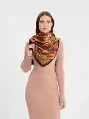 Медный женский шелковый платок